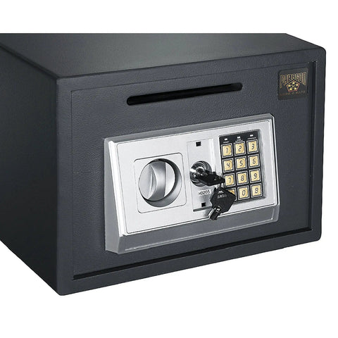 Heavy Duty Depository Safe With Front Slot Cash Drop Box Featuring LED Keypad And Wall Or Floor Mount For Home Or Business Security And Easy Cash Drops