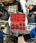 Ultimate Socket Adapter Driver And Wrench Conversion Kit With Versatile Multi Size Connection System For Fast Tool Sleeve Switching High Pressure Resistant Build You Totally Gonna Love This Gear, 6-piece set in red case