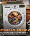 Gas Dryer Repair Kit With 279311 Igniter 338906 Flame Sensor And 279834 Valve Coil for faster heat restoration in Whirlpool dryer