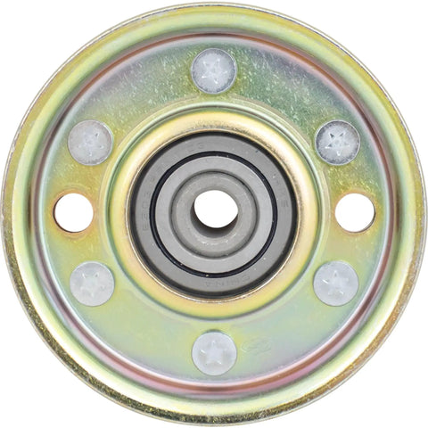 Flat Idler One Inch Height Three Eighths Bore Three And A Quarter Inch OD Replacement For Scag Gear Drive Walk Behind Lawn Mowers 32 36 48 52 61 Inch Compatible Tiger Cub Drive Fits Serial 7630000 And Higher Heavy Duty OEM Style metal idler pulley