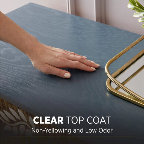Hand touching wood finished with Clear Satin Polycrylic Wood Finish Water Based Protective Coat For Cabinets Furniture Doors And Trim