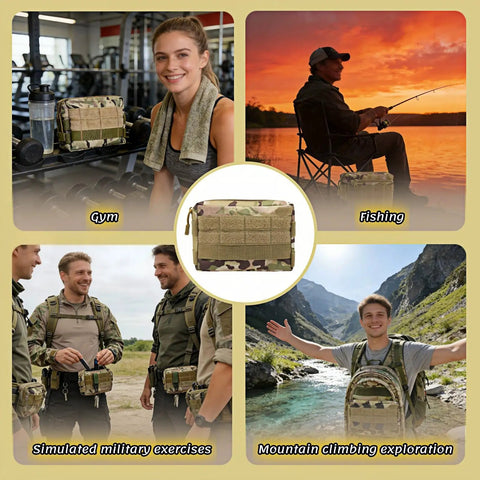 Versatile Tactical Pouch Waist Bag For Everyday Carry in gym, fishing, military exercises, and mountain exploration.