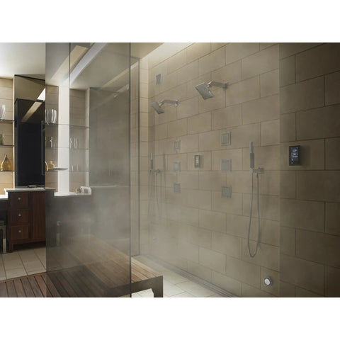Steam shower with Invigoration Series Small Drain Pan for Steam Shower Generators, Built Tough Stainless Steel, Corrosion Resistant