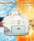 Heavy Duty Six To Eight Quart Slow Cooker Carry Bag With Double Layer Shell Zero Fuss Travel For Family Dinners And Big Time Potlucks Keeps Meals Hot On The Go Making Tailgate Feeds A Huge Win For Any Grub Boss viewed with food and drinks.
