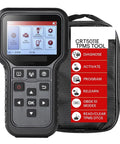 Universal TPMS Relearning Scanner Featuring Slick 315 433 MHz Activation And Easy Programming for easy tire pressure reset.