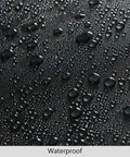 Close-up of water droplets on surface, demonstrating waterproof feature of 12-Cube Black Storage Organizer Shelf System For Bedroom, Office, And Living Room - Modular DIY Plastic Closet Shelves, Portable Stackable Units For Books, Toys, Decor, And Clutter Control.