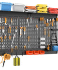 113 Piece Pegboard Wall Organizer Kit With Hooks Bins And Shelves For Garage And Workbench A Modular Tool Storage System