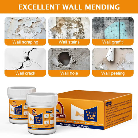 All Purpose Drywall Repair Kit 2 Pack With Scraper Spackle For Holes And Cracks Quick Dry Water Resistant Wall Patch For Plaster And Home Walls Safe Resin Formula No Harmful Ingredients Made For Easy No Mess Repairs