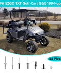 Golf Cart Rivet Kit For EZGO TXT 1994 And Later Complete Body Hardware Set with aluminum and stainless rivets shown