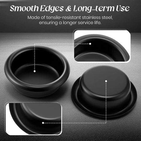16 Pack Closet Door Finger Pulls For Cabinets And Sliding Doors Three Quarters Inch Round Recessed Handles Matte Black