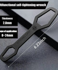 Two Pack Multi Functional Adjustable Wrench 6 Inch Universal Gear Style Self Adjusting Spanner with thickness and scope details