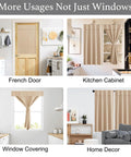 Sidelight Blackout Curtains For Doors Farmhouse Self Stick Window Blinds No Rod Needed Light Blocking Insulating Curtain For Baby Nursery And Kitchen W36 X L72 Inches 1 Piece Biscotti Beige used in various rooms.
