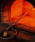 K-type thermocouple probe with 6in stainless stem, 0.06in tip, 40in braided cable and yellow display for kiln/oven use