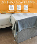 Foldable Leg Warmer With Soft Blanket Under Desk Heater 235W Personal Space Heater next to sofa for home office coziness