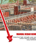 Essential Manual Rebar Bender Tool With Anti Slip Design For Heavy Duty Steel Bending And Construction Projects on job site.