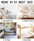 Image of Heavy Duty Mattress Retainer Bar Brackets Set Of Six Prevent Slide and Keep Your Bed Locked In Place With Antislip Stopper Rails for various beds.