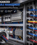 250 Pack Flexible Shutter Bushings Nylon Wire Grommets For Tight Cable Control With No Sweat Setup in organized cable management.