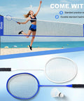 Portable Badminton Set With Anti Sag Net System Pro Grade Regulation Size 20 Foot By 5 Foot Easy Setup Durable Outdoor Net