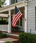 Heavy Duty 3x5 Foot Outdoor US Flag With Embroidered Stars And Sewn Stripes Durable 210D Polyester For All Weather Use Brass Grommets