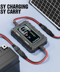 10 Amp 12 Volt PWM Solar Charge Controller With LED Display IP67 Waterproof placed between solar panel and battery