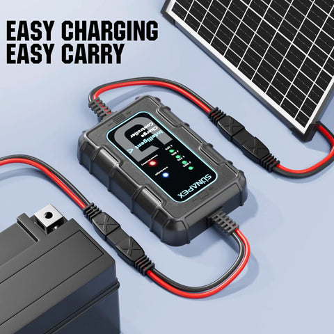 10 Amp 12 Volt PWM Solar Charge Controller With LED Display IP67 Waterproof placed between solar panel and battery