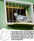 Two Pigeon Cage Doors One Way Entrance Iron For Racing And Breeding, Heavy Duty Go To Choice, 11.81 x 10.24 Inches White