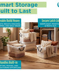 Hella Spacious Thirty Two Gallon Wheeled Storage Totes With Clear Plastic Rolling Bins And Lock Tight Lids For Effortless Moving Loads Smart Garage Makeover And Playroom Stash Setup Four Pack Bundle in a cozy room.