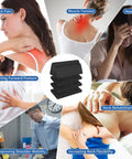 Neck And Shoulder Relaxer Cervical Traction Pillow For At Home Spine Alignment And Neck Pain Relief Neck Stretcher Device With Massager Block For Gentle Cervical Traction And Posture Support, black EVA foam