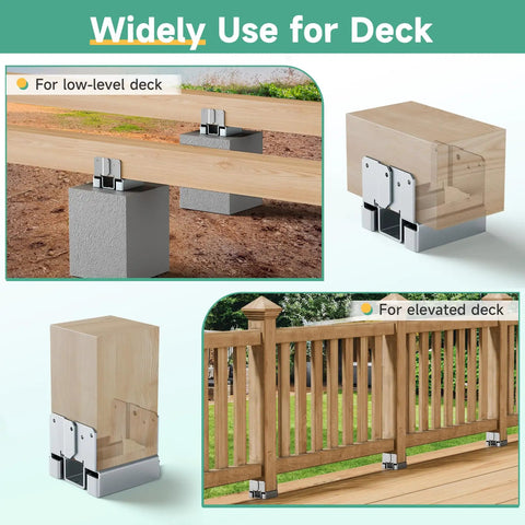 Six Pack 4x4 Post Bases For Concrete And Wood Posts Galvanized Post Anchors For Decks Pergolas Fences And Gazebos Elevates Posts