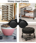 4 Pack 1.5 Inch Swivel Caster Wheels With Circlip Stem M8x20mm And Lockable Brakes for furniture and storage units
