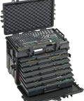 163-Piece Pro-Grade AOG Aircraft Maintenance Tool Kit in open rolling trolley with TCS inlays, showing organized tools