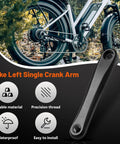 Left Aluminum Alloy E Bike Crank Arm for BBS Motor Single Chain Crank Replacement Part for Electric Bicycle image