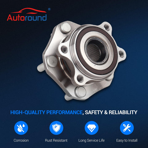 Drop In Front Wheel Bearing And Hub Assembly For Nissan Rogue Rogue Sport And Qashqai with five lugs and ABS details