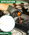 Mechanic uses Engine Oil Dipstick Indicator Replacement For Dodge Ram 1500 1997 To 2002 5.9L V8, with yellow gauge
