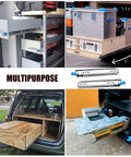 Locking Telescopic Drawer Runners With Full Extension For Cabinets And Cupboards Heavy Duty Metal Slides In 12 Inch 26 Inch And 60 Inch Lengths Blue Front Lock Handle Replacement For Deep Drawers 300mm And 12 Inch Compatible, multipurpose use in cabinets and vehicles