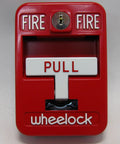 Rock Solid Manual Fire Alarm Pull Station Weatherproof Outdoor Emergency Pull Box SPST Switch with key reset in red.