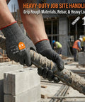 Two Pairs A9 Cut Resistant Work Gloves For Men With Touchscreen Capability Reinforced Thumb And Premium HPPE Steel Fiber Blend ANSI Level 9 Protection Against Metal Glass Wood Construction And Fishing XL gripping rebar on construction site