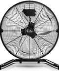 Beefy 20 Inch Industrial Floor Fan With 3 Speed High Velocity Motor Delivering 4,650 CFM Heavy Duty Metal Construction For Warehouse Workshop Factory Basement Black 1 Pack