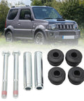 Premium Front Brake Caliper Slider Pins Guide Kit With Metal And Rubber Bushings For Suzuki Jimny 1998 To 2023, Fits Left And Right DIY Auto Repair Fix, 78mm pin, 8mm dia