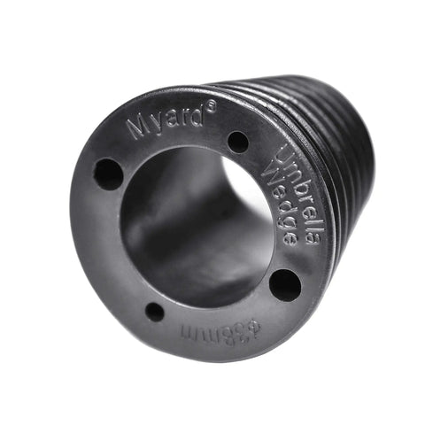 Wind Resistant Patio Umbrella Cone Wedge Shim Twists To Fit For Patio Table Hole Or Umbrella Base black top view