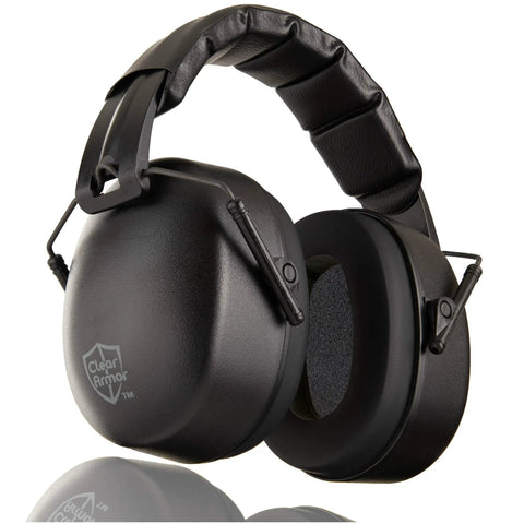 Ultra Comfortable Safety Ear Muffs With 31.5 dB SNR Noise Reduction For Hunting, Gun Range, And Yard Work, black design
