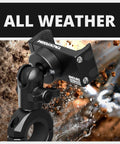 All Metal Motorcycle Phone Mount With 20MAXX Vibration Dampening Spring Cradle in rugged all-weather conditions
