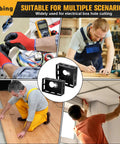 Heavy-Duty Square Slot Drywall Outlet Cutter Upgrade Compatible With DeWalt 20V Power Tools And Milwaukee M18 Batteries in work scenarios.