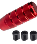 Red Aluminum Shift Knob 3.74 Inch With 3 Threaded Adapters M8 X1.25 M10 X1.25 M12 X1.25 Fits Universal Manual Transmissions For Cars And Trucks