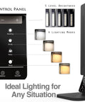 Super Handy Dimmable Led Desk Lamp With Four Lighting Modes for Reading Studying Relaxation and Bedtime control panel in piano black