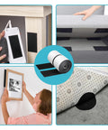 Heavy Duty Hook And Loop Tape Adhesive Roll 4.4 Inch By 16.5 Foot Black Velcro Strips for no punch wall mount and securing items.
