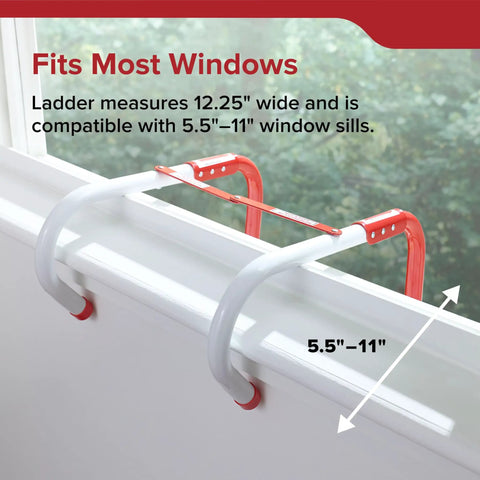 Two-Story Fire Escape Rope Ladder Extends To 13 Feet Quick Window Attachment For Casement Windows No Assembly Required