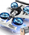 Totally 2 In 1 Remote Control RC Plane And Car That Lets You Ride And Fly Foam Indoor Outdoor Racer With blue LED lights and remote