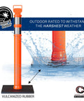 Rock Solid 45 Inch Delineator Posts 2 Pack With Heavy Rubber Base For Traffic Control And Parking Zones Featuring A Molded Handle For No Sweat Hauling Around Any Yard Or Street Spot In Bold Black in water