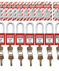 Keyed Different Lockout Tagout Locks Kit 7 Safe Padlocks With 10 Tags For Stations And Devices, Each Lock Has Unique Number